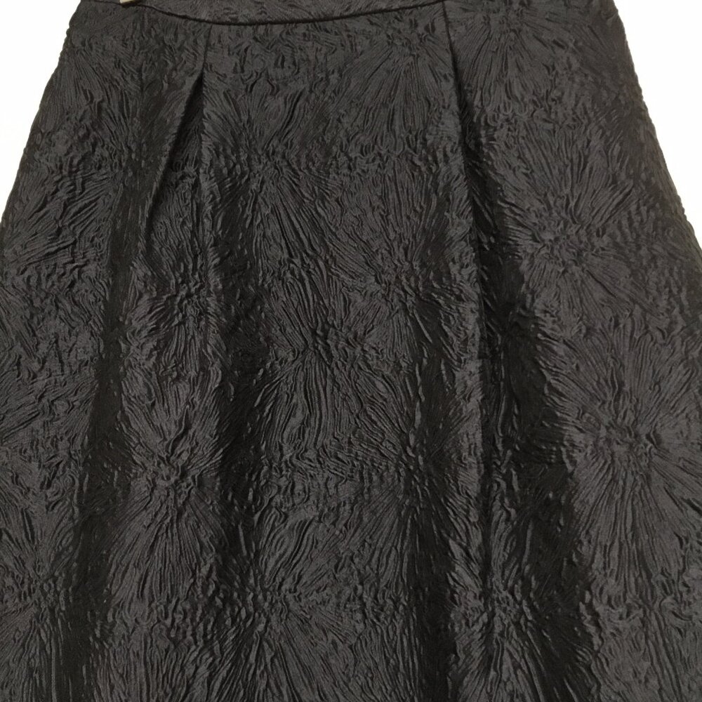 Black embossed a-line "Lenora" skirt, s4